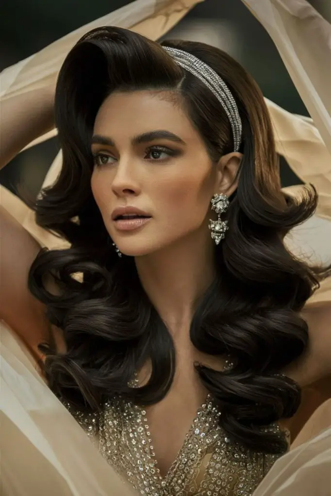 Timeless, vintage-inspired coiled waves.