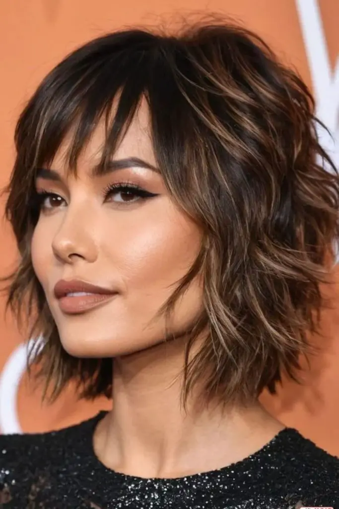 Vintage shag cut with feathered layers.