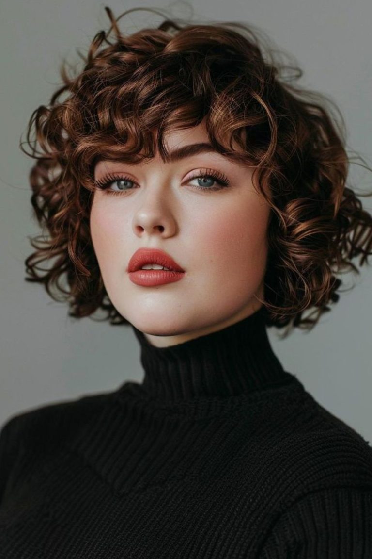 Wavy Rounded Bob 27 Gorgeous Haircuts for Round Chubby Faces - Stylish Hair Ideas