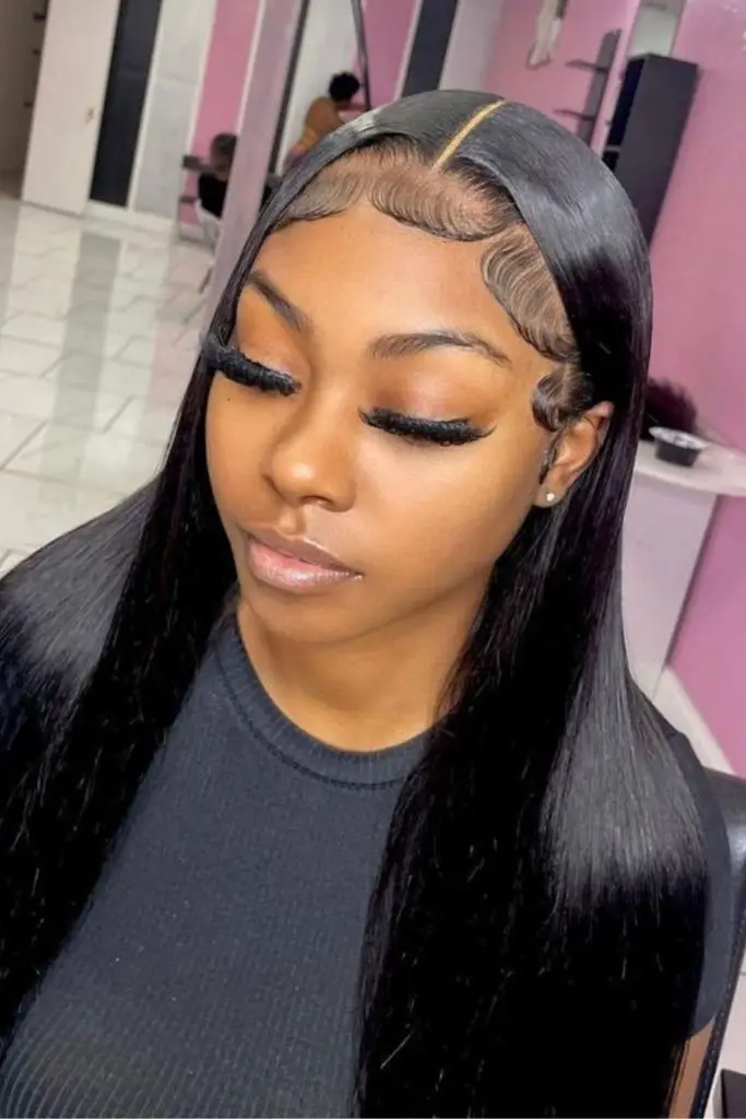 "Smooth, straight hair for a polished look."