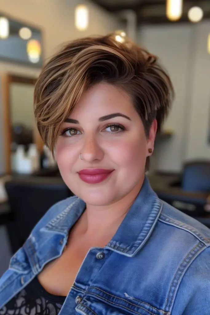 "Sleek modern undercut with long top."