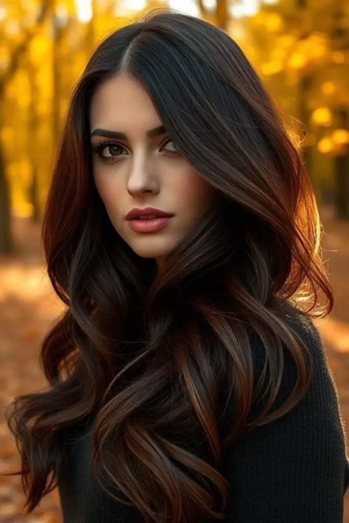 Soft mocha shadows for dreamy elegance.