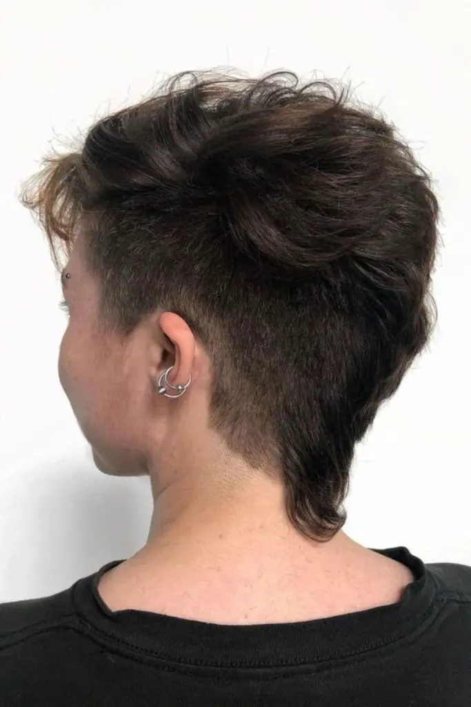 Edgy faux hawk with spiked top.