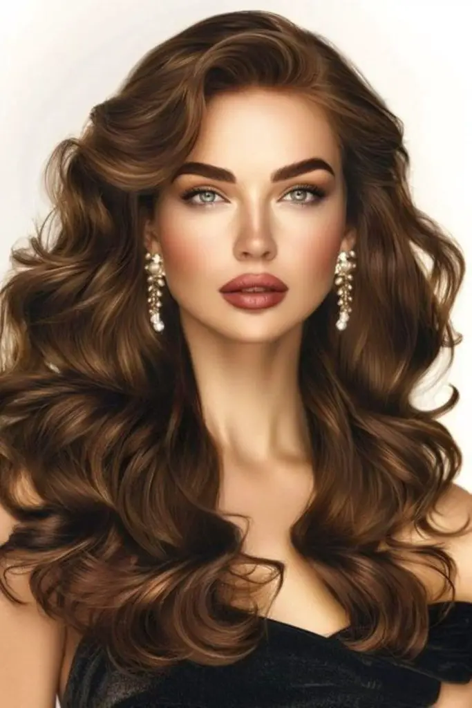 Thick, soft waves with lush movement.