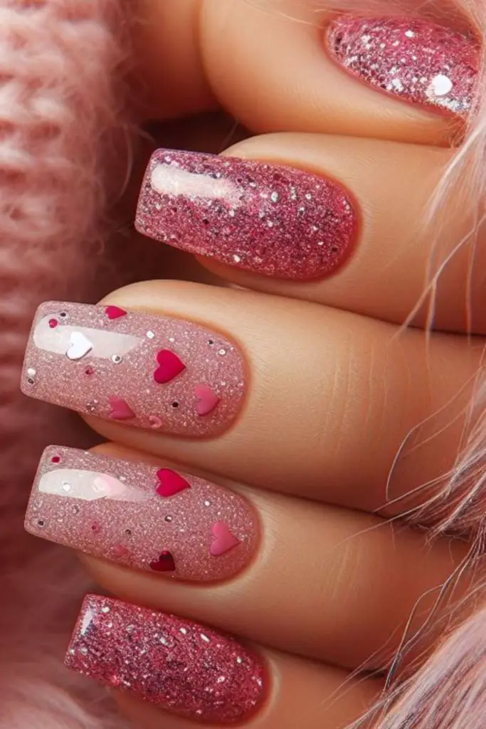 Glitter gradient nails for sparkling beauty.
