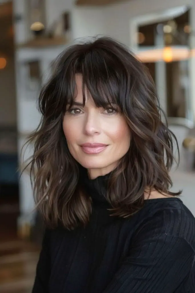 Long bob with versatile layered movement.