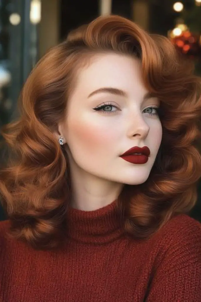 "Smooth vintage-inspired waves for a glamorous look."
