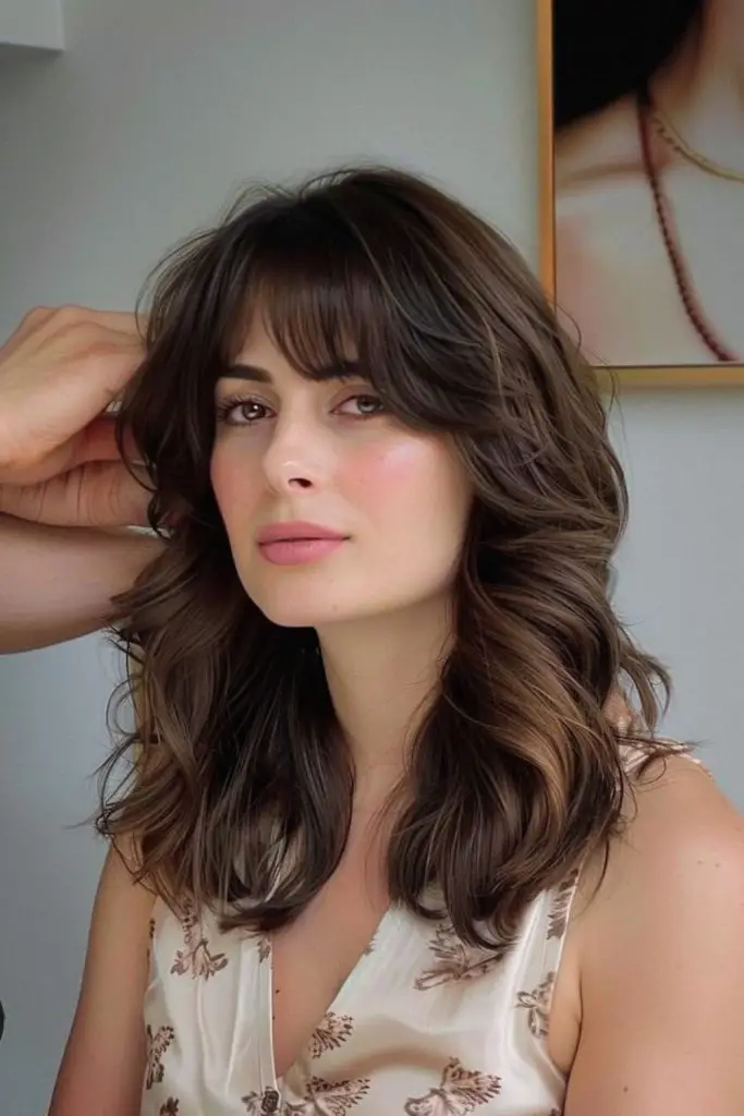 Messy, layered bangs for added depth.