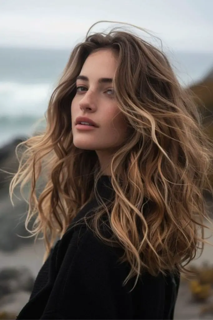 "Beachy waves boosting volume and texture."