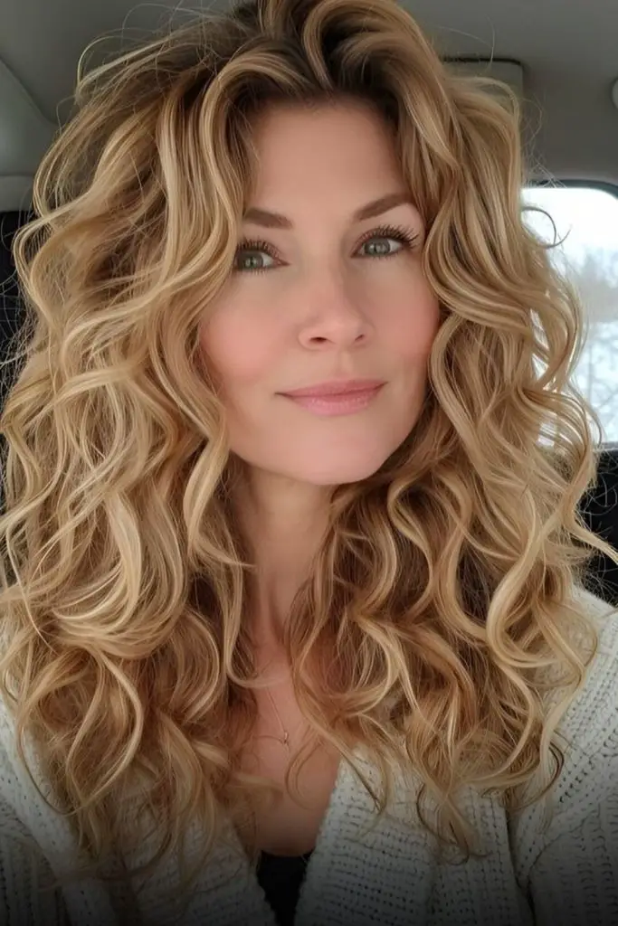 Loose, tousled curls for a messy look.
