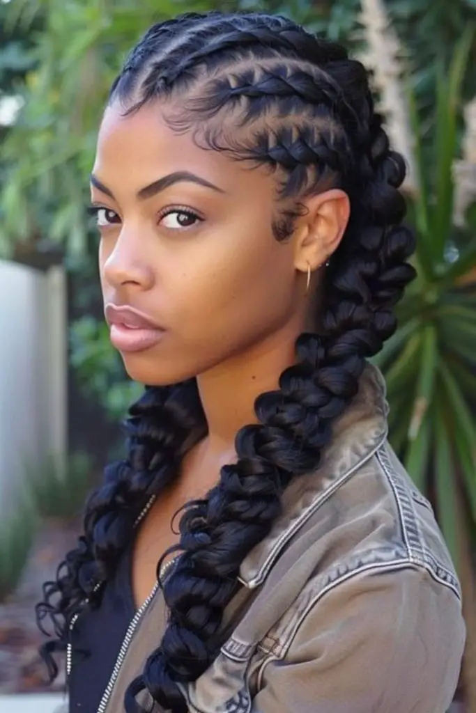 Delicate lace braid formed with twists for elegance.