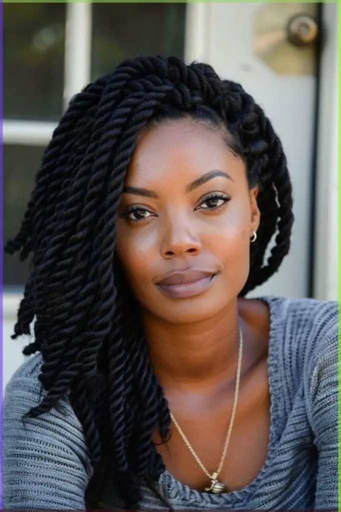 Versatile shoulder-length twists that frame the face.