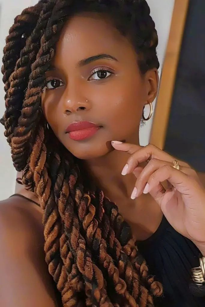 Vibrantly highlighted twists for a striking effect.