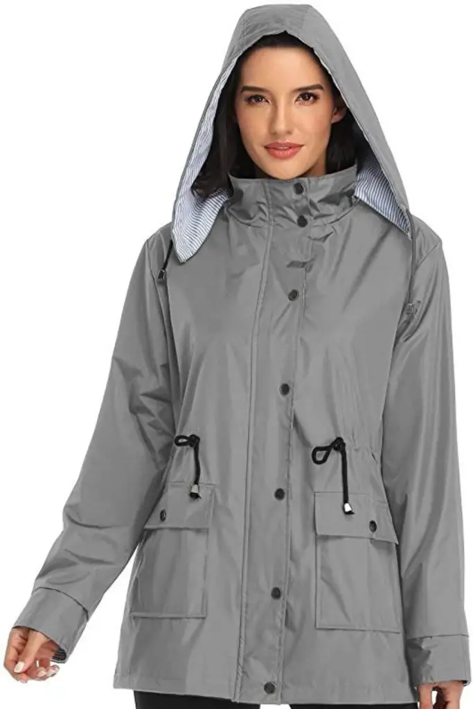 Sporty raincoat brings comfort and style together.