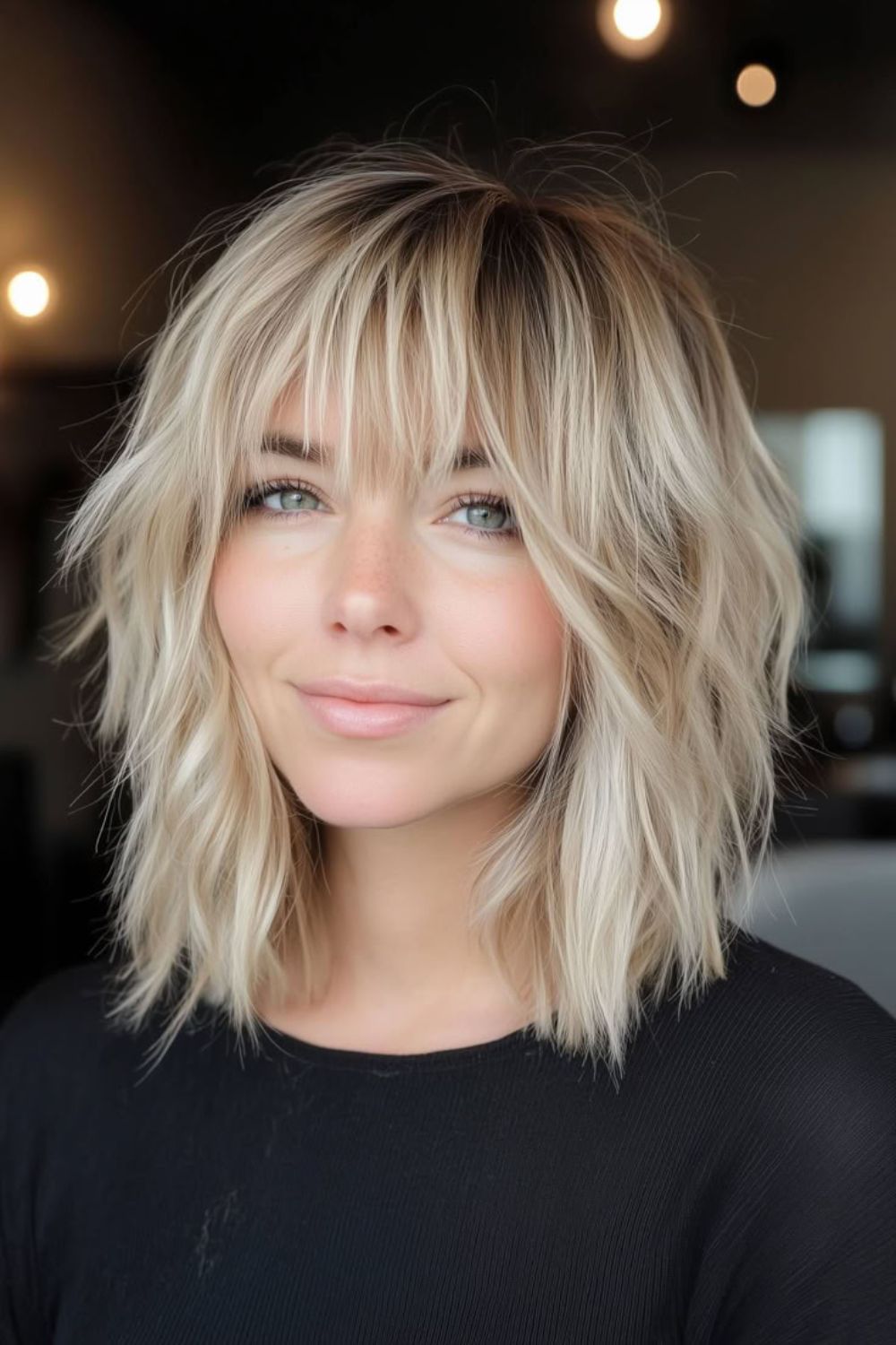27 Best Lob Haircut with Bangs - Stylish Hair Ideas