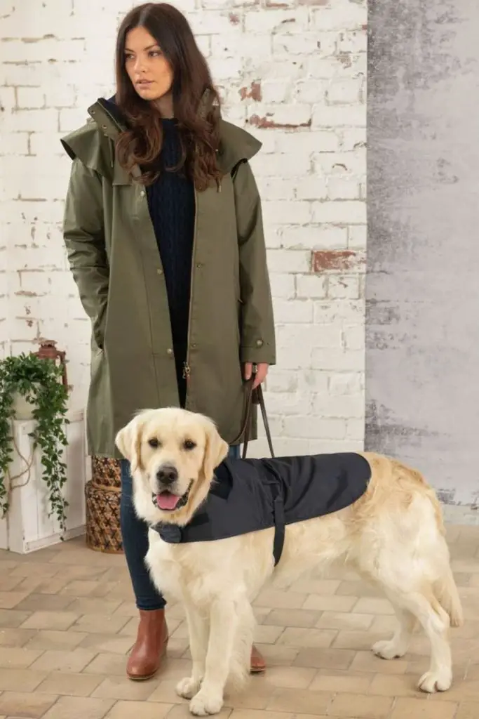 Tailored raincoat adds sophistication to urban looks.