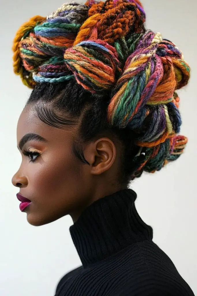 Bright, bold wool streaks for a statement.