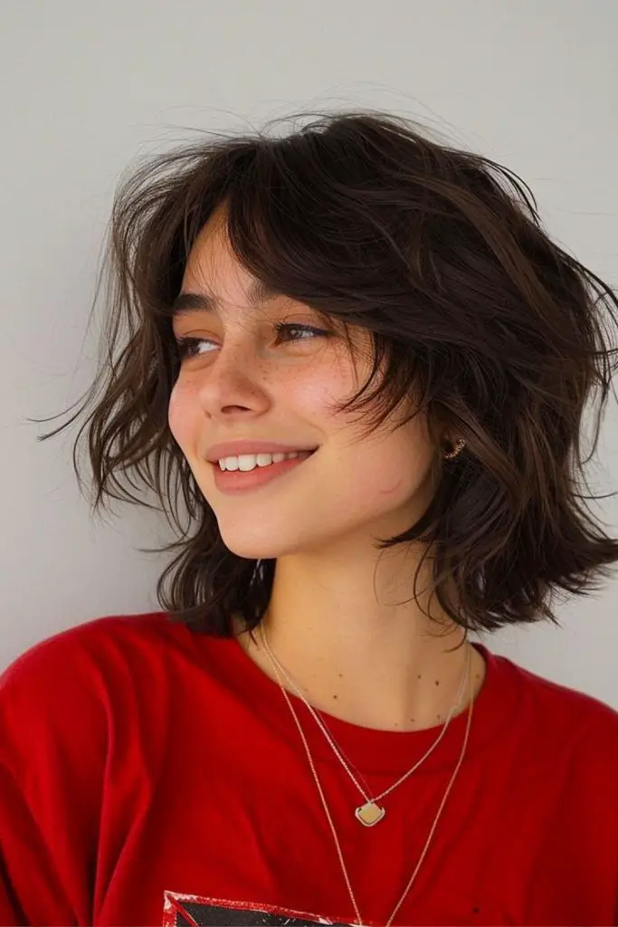 Weightless layered bob with subtle volume.
