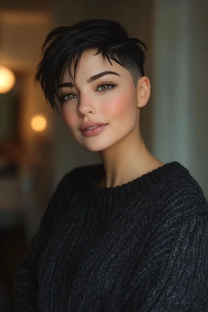 Edgy, futuristic pixie with undercut.