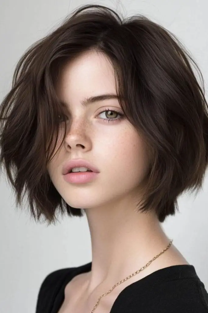 Chic urban bob with undone layers.