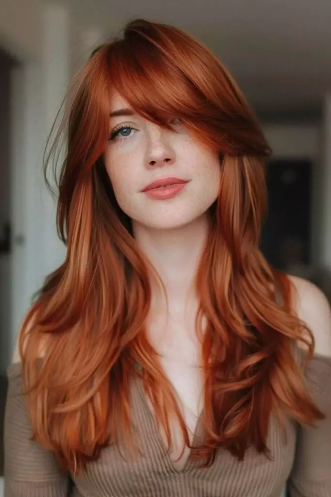 Radiant layers with flickering fiery highlights.