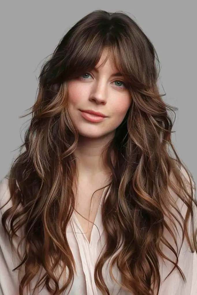 Airy long waves with wispy bangs.