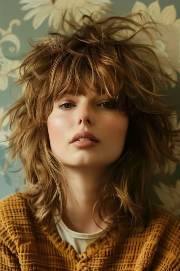 Impactful, shaggy cut with explosive volume.