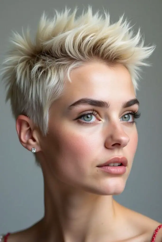 Wild, choppy pixie with rebellious attitude.