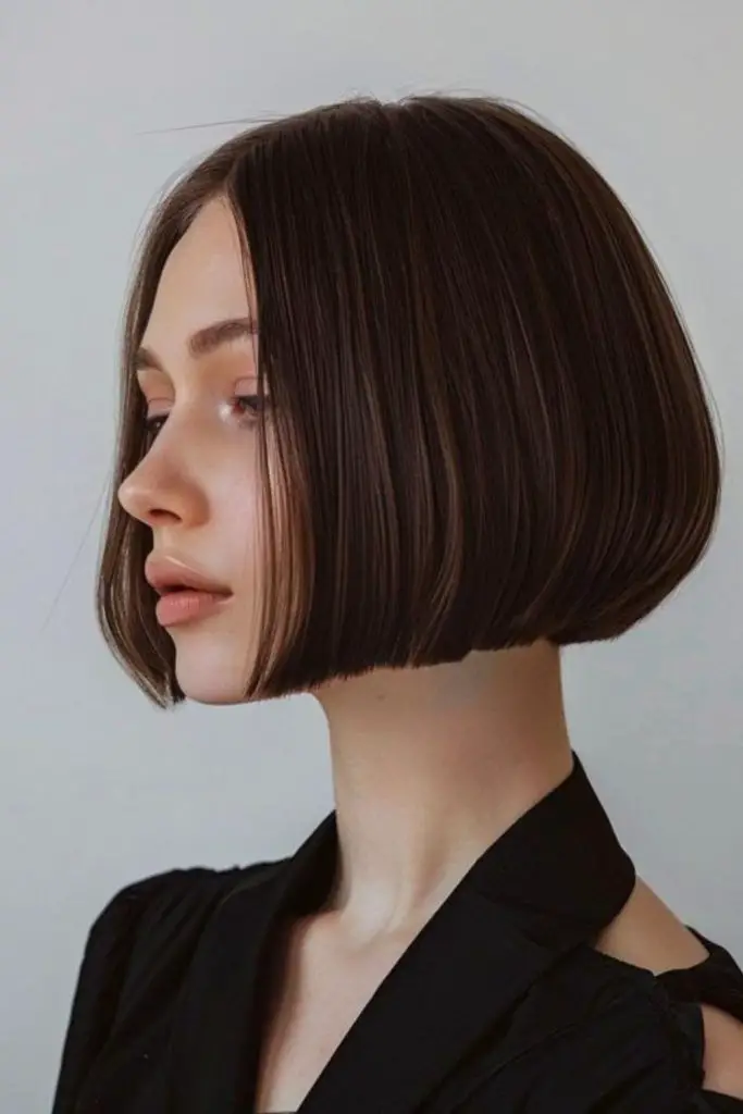 Ultra-smooth bob with glassy finish.