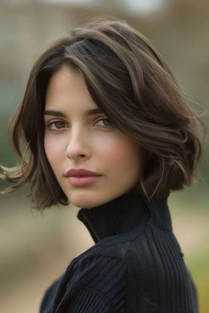 Lightweight bob with precision-cut layers.