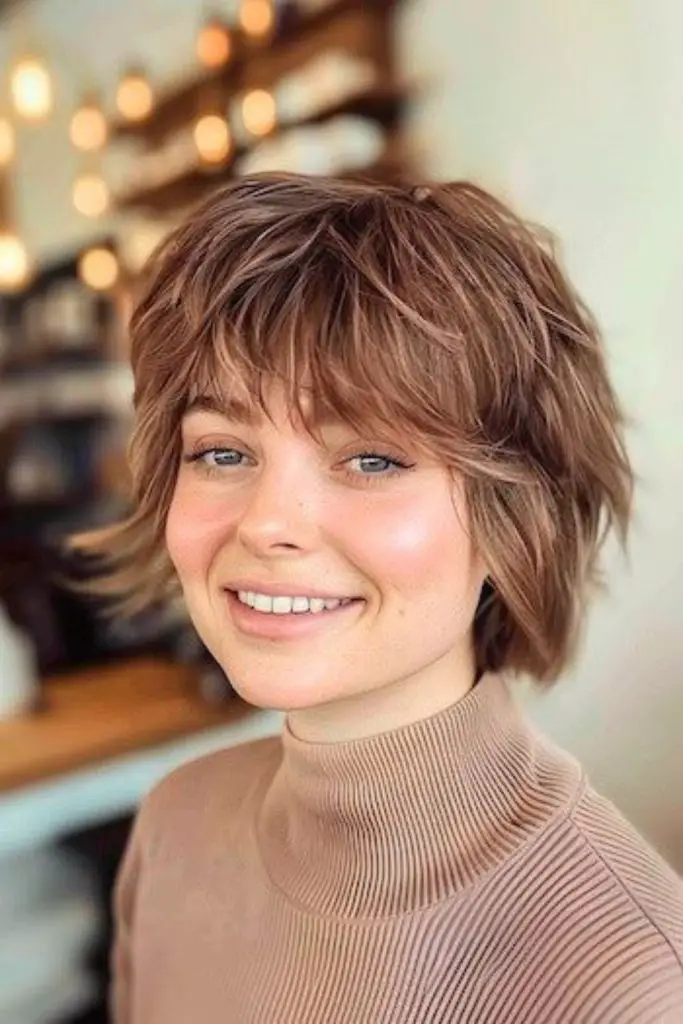 Layered bob with effortless, wild movement.