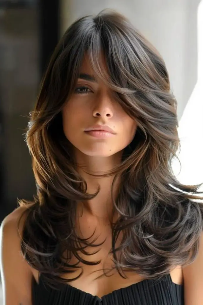 Cool toned waves with soft fringe.