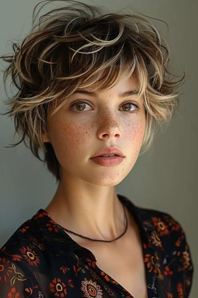Light, wispy pixie with free-flowing strands.