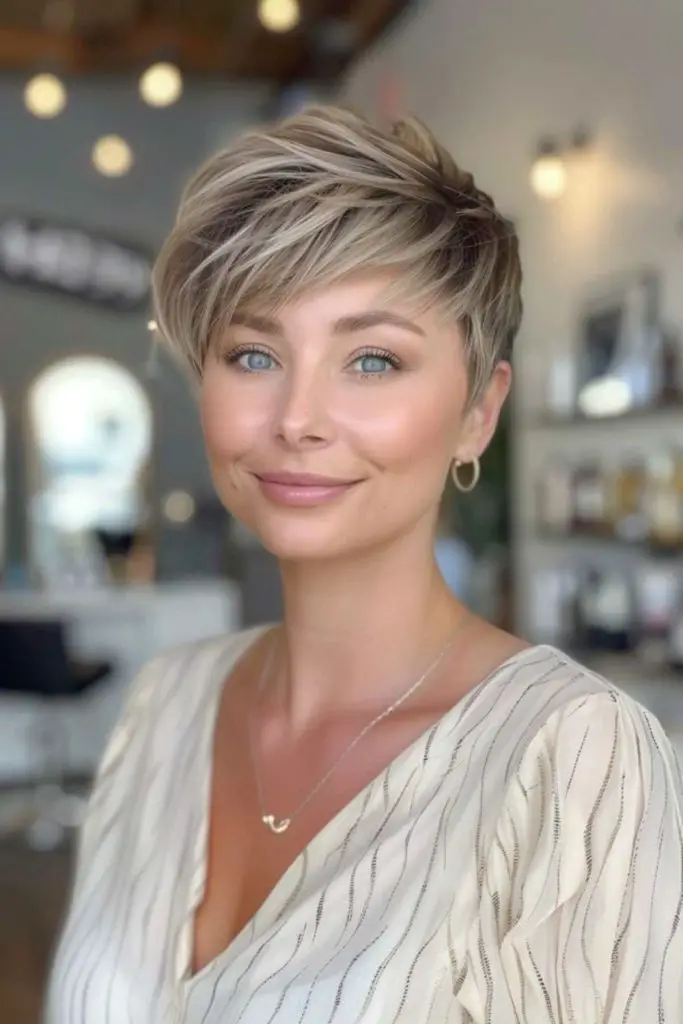 Messy, effortless crop with volume