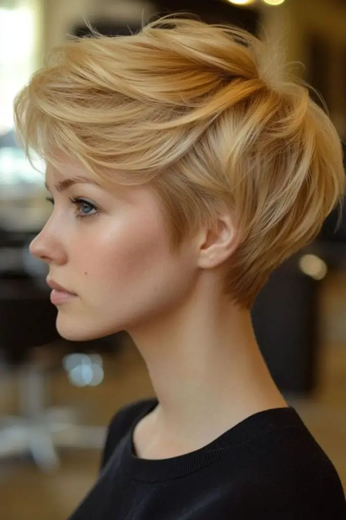 Buttery blonde layers with soft texture