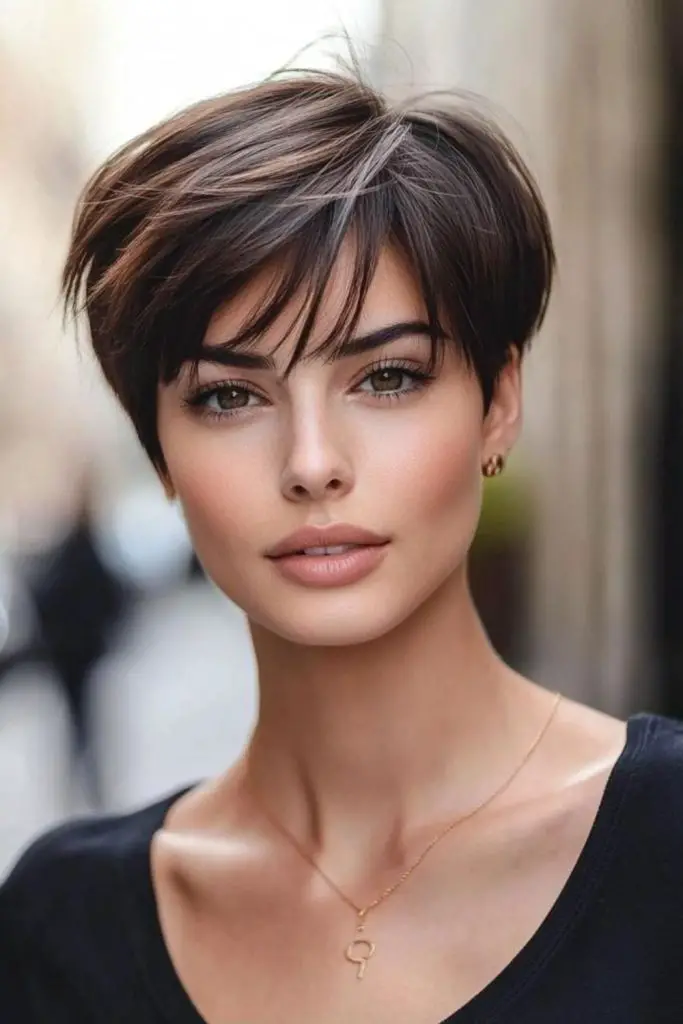 Edgy pixie with soft textured layers