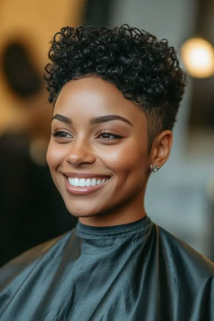 Defined coils cropped near scalp