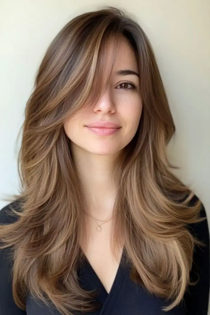 Glossy flowing layers with light movement.