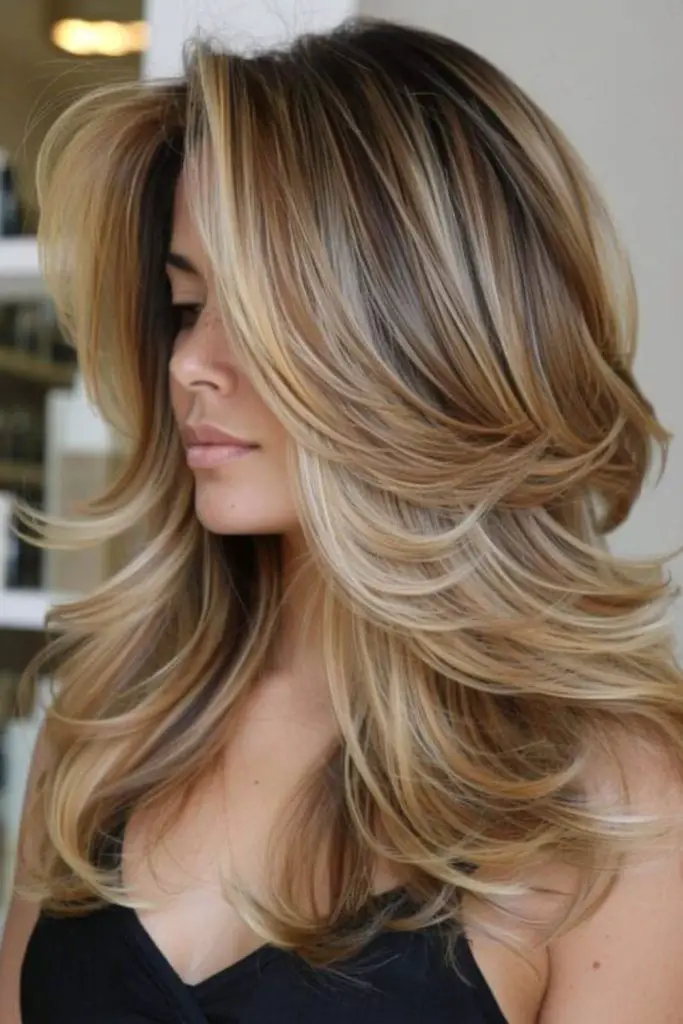 Frosted tips scatter through airy wings.