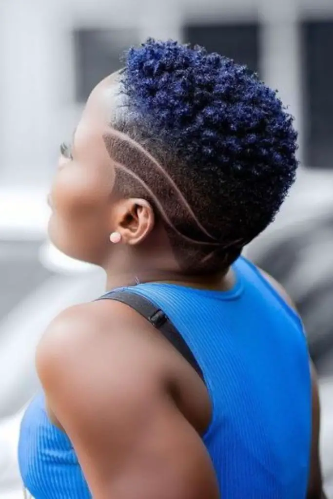 Navy tone cropped midnight fade.