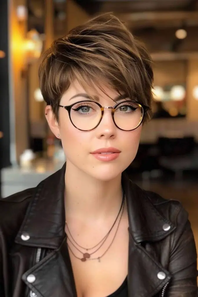 Soft pixie with delicate, wispy bangs