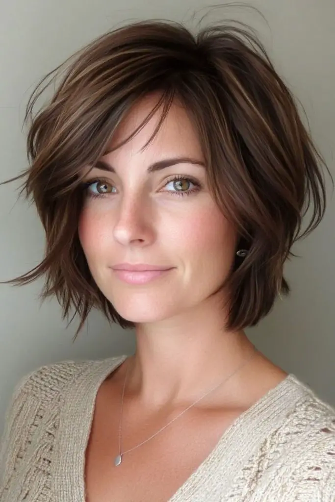 Lightweight, razor-cut bob for fine hair