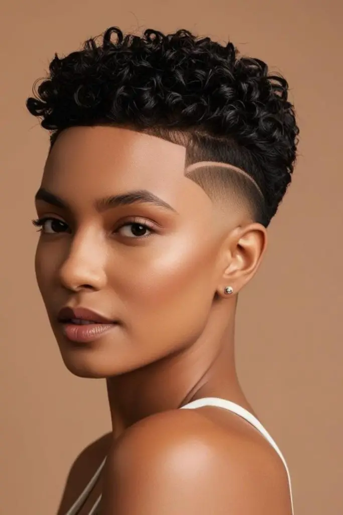 Regal taper fade with descending lines.