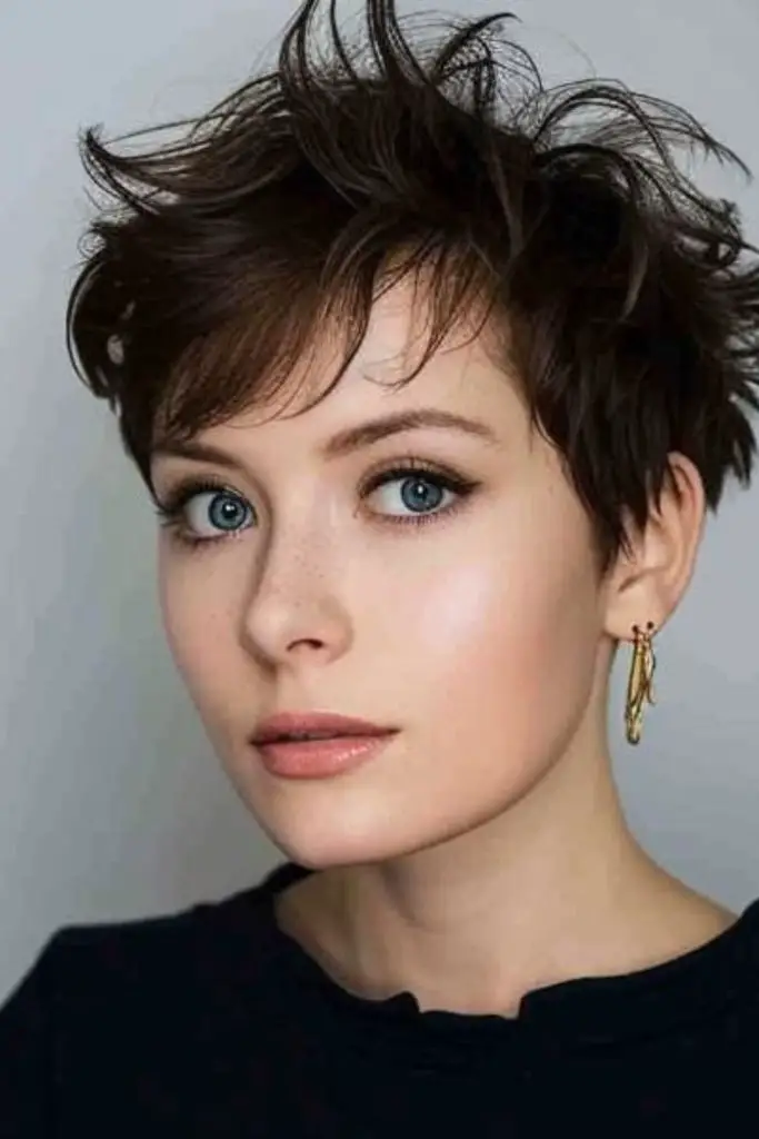 Neat, sculpted pixie with soft height