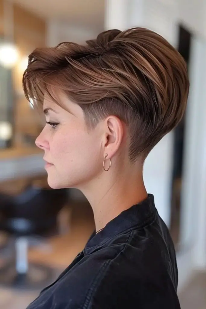 Precision-cut short crop with sleek finish