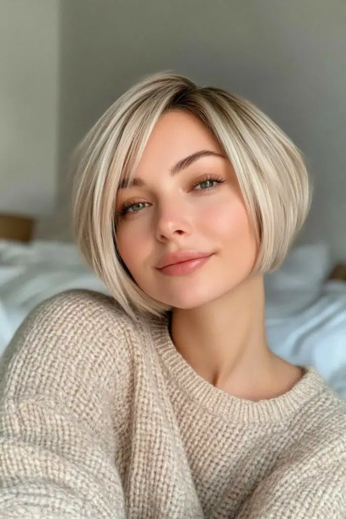 Flowing, natural bob with effortless shape