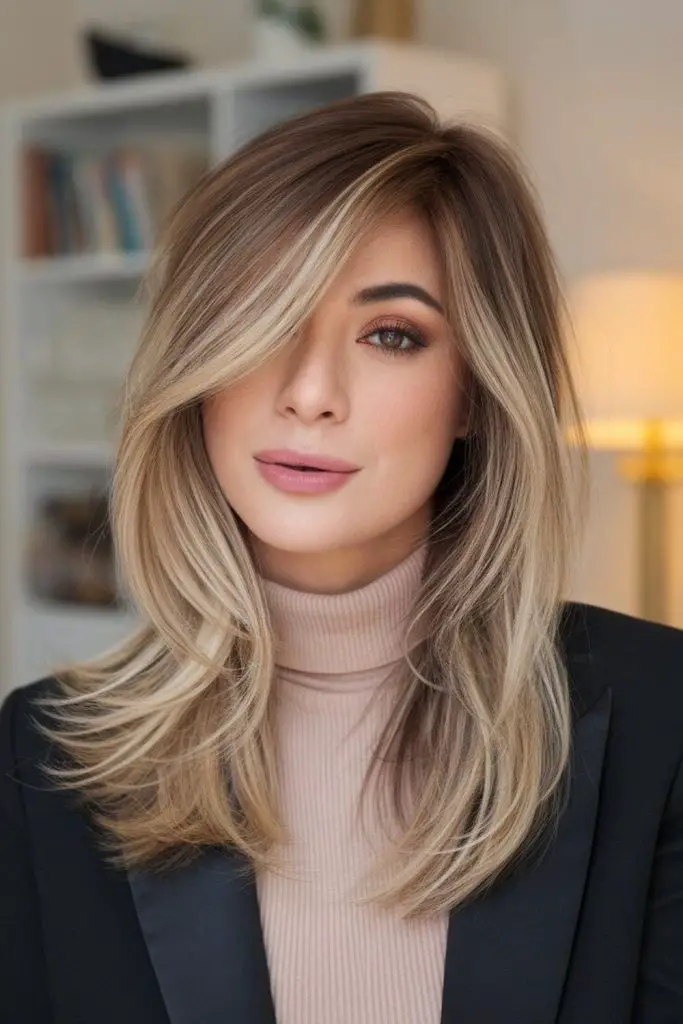 Soft layered waves create volume effortlessly.