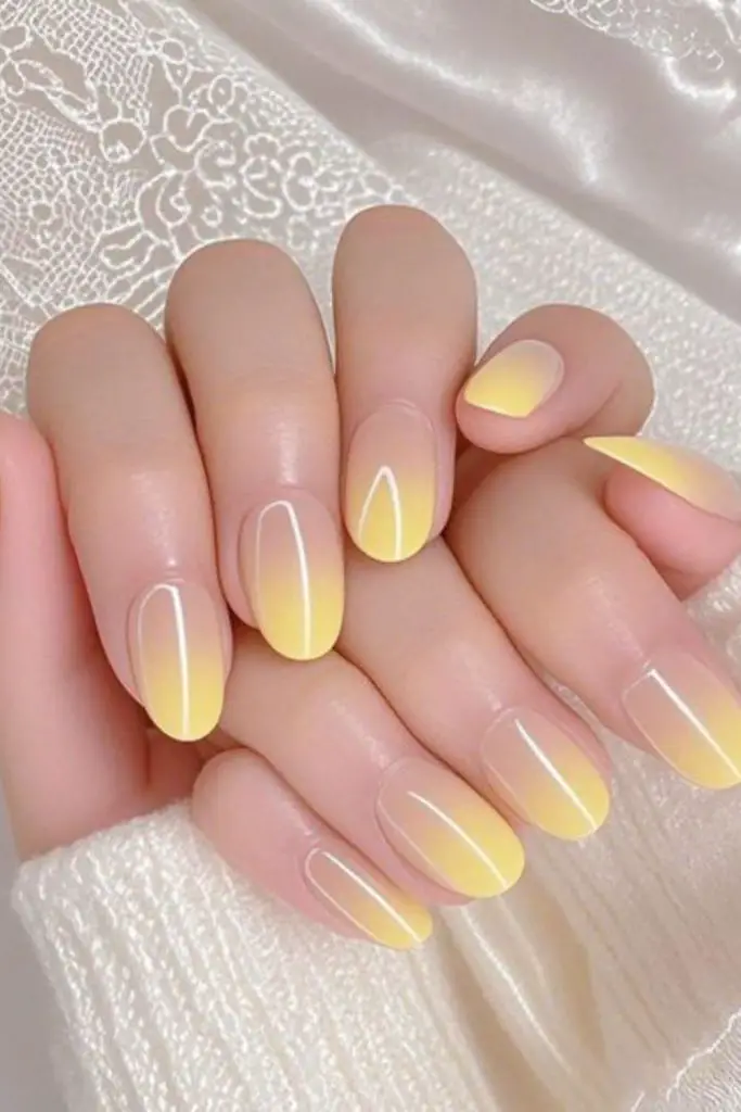 Dripping yellow gradient with transparent tips.