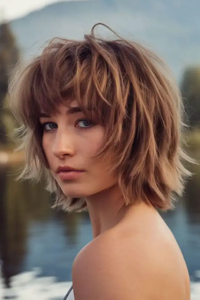 "Jagged layers with explosive volume and edge."