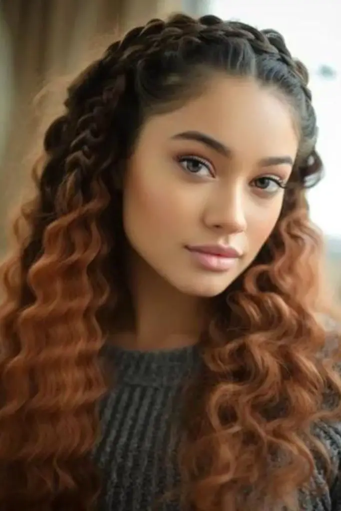 Molten braids spiral outward with fiery flair.